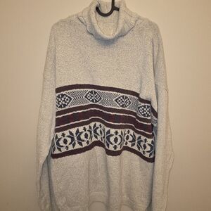 London Fog Vintage 90s Cotton Turtleneck Sweater Made USA Size L